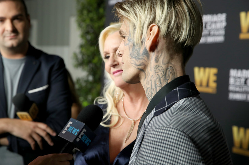 Aaron Carter z tatuażem na twarzy /Randy Shropshire /Getty Images