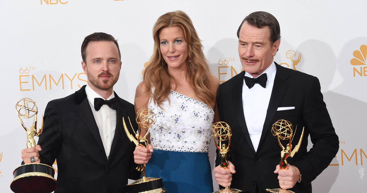 Aaron Paul, Anna Gunn, Bryan Cranston, /Jason Merritt /Getty Images