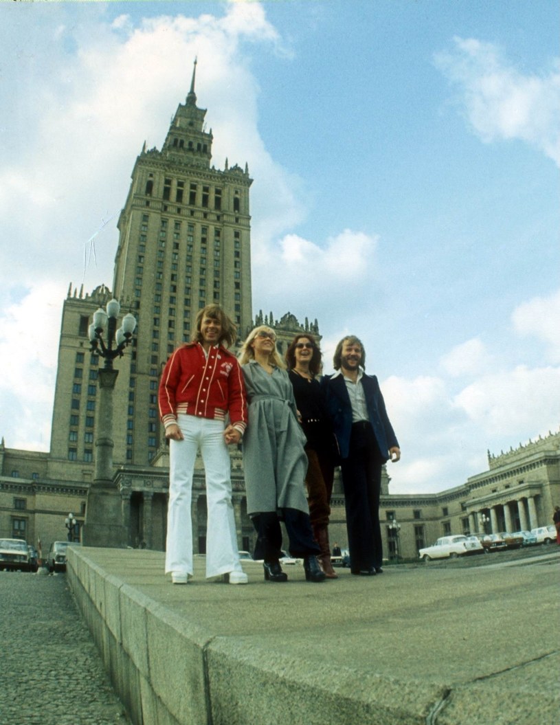 ABBA przy Pałacu Kultury i Nauki  w Warszawie /Peter Bischoff /Getty Images