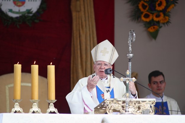 Abp Jędraszewski podczas kazania w trakcie mszy św. w Kalwarii Zebrzydowskiej //Łukasz Gągulski /PAP/EPA
