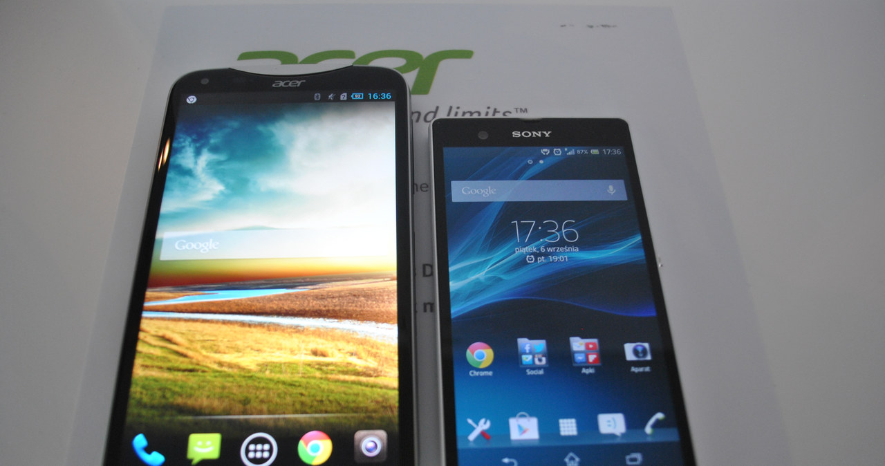 Acer Liquid S2 i Xperia Z - ta druga ma ekran 5 cali /INTERIA.PL