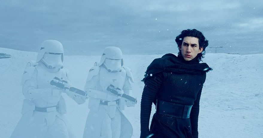 Adam Driver na planie filmu "Gwiezdne wojny: Przebudzenie mocy" /Vanity Fair