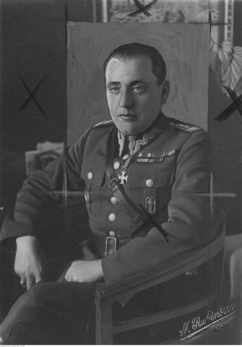 Adam Gajewski służył w batalionie dowodzony przez późniejszego generała Stanisława Maczka (na zdjęciu) /Z archiwum Narodowego Archiwum Cyfrowego