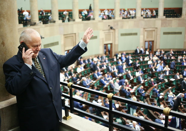 Adam Glapiński na sejmowej galerii, podczas posiedzenia Sejmu /Leszek Szymański /PAP