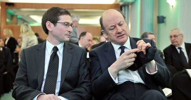 Adam Jasser (L) i Jacek Rostowski, minister finansów RP. Fot. Piotr Blawicki /Agencja SE/East News