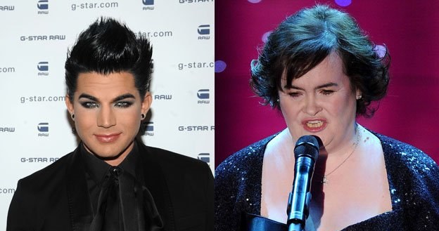 Adam Lambert (fot. Jamie McCarthy) i Susan Boyle (fot. Daniele Venturelli) /Getty Images/Flash Press Media