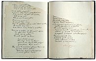 Adam Mickiewicz, Do młodości, rękopis pierwszej wersji Ody do młodości, Kowno 1820 /Encyklopedia Internautica