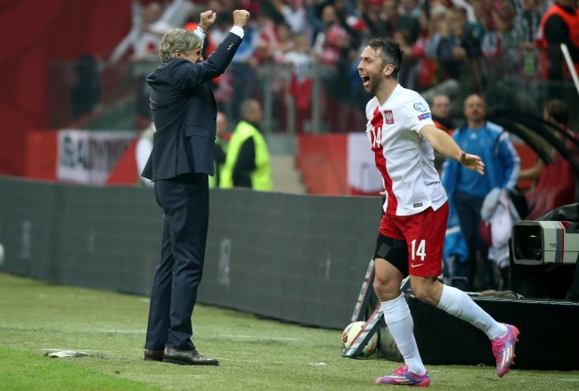 Adam Nawałka i Jakub Wawrzyniak /PAP/Bartłomiej Zborowski /PAP