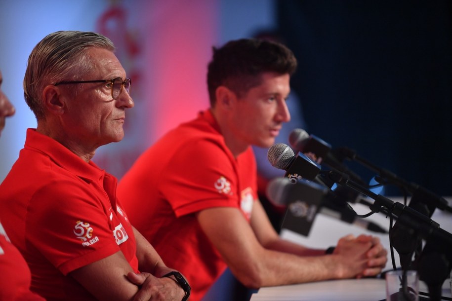 Adam Nawałka i Robert Lewandowski /Bartłomiej  Zborowski /PAP