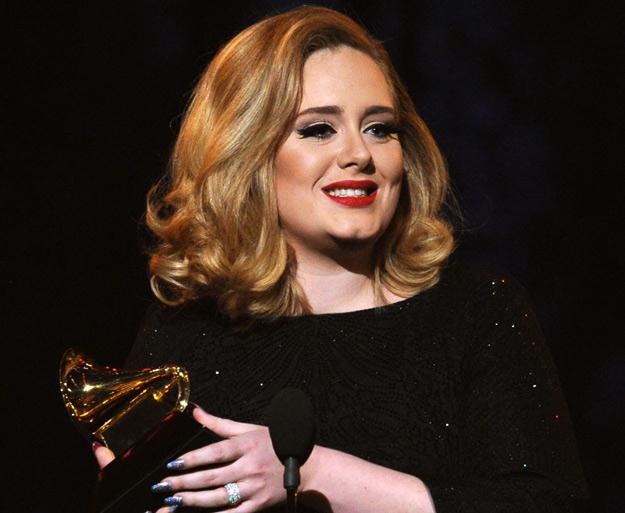 Adele podczas gali rozdania nagród Grammy - fot. Kevin Winter /Getty Images/Flash Press Media