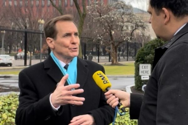 Admirał John Kirby z Narodowej Rady Bezpieczeństwa USA w rozmowie z Pawłem Żuchowskim /RMF FM