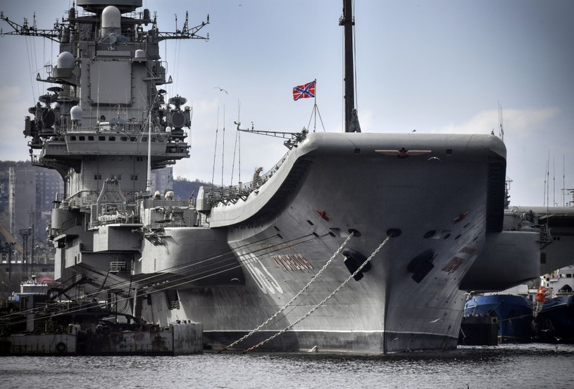 Admirał Kuzniecow to największy okręt rosyjskiej marynarki wojennej (zdjęcie z 2018 roku) /ALEXANDER NEMENOV /AFP