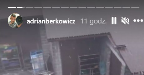 Adrian Berkowicz pokazał efekty nawałnicy i gradobicia. Widok poraża!   /https://www.instagram.com/adrianberkowicz/ /Instagram