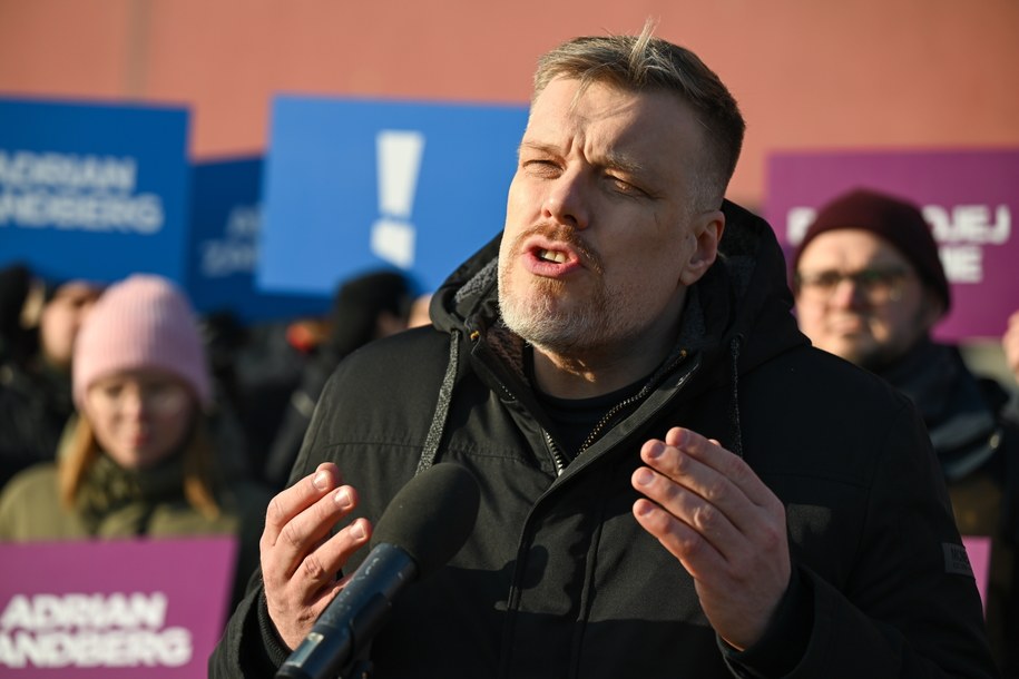 Adrian Zandberg w Gdańsku /Adam Warżawa /PAP