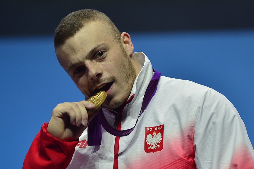 Adrian Zieliński ze złotym medalem igrzysk w Londynie /AFP