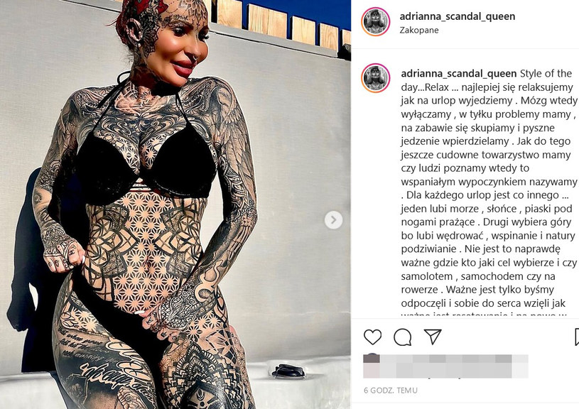 Adriana Eisenach może się pochwalić idealną figurą /Screen z www.instagram.com/adrianna_scandal_queen /Instagram