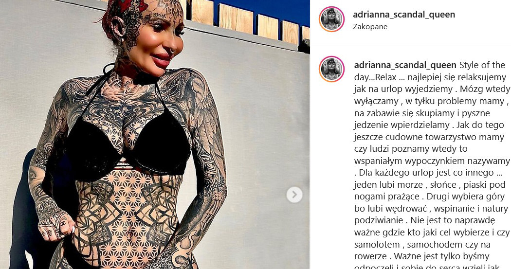 Adriana Eisenach może się pochwalić idealną figurą /Screen z www.instagram.com/adrianna_scandal_queen /Instagram