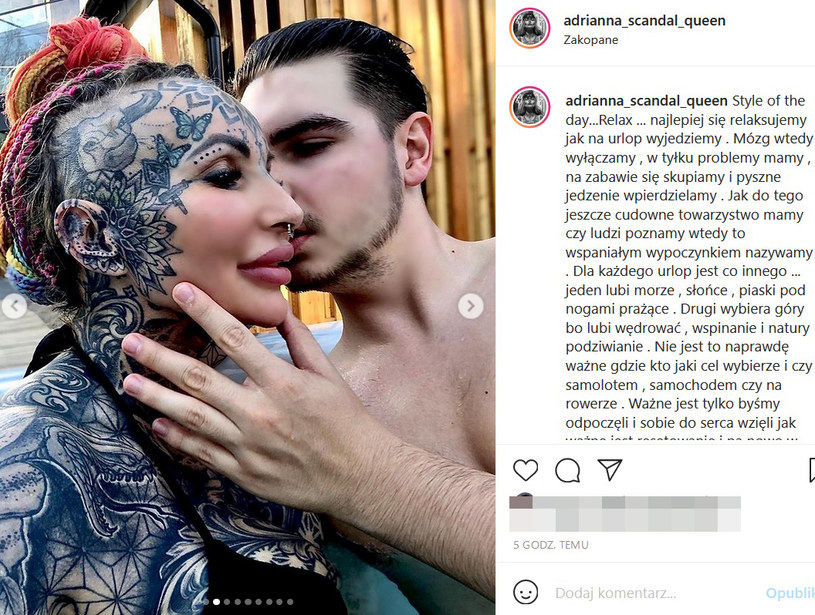 Adriana Eisenbach z ukochanym /www.instagram.com/adrianna_scandal_queen /Instagram