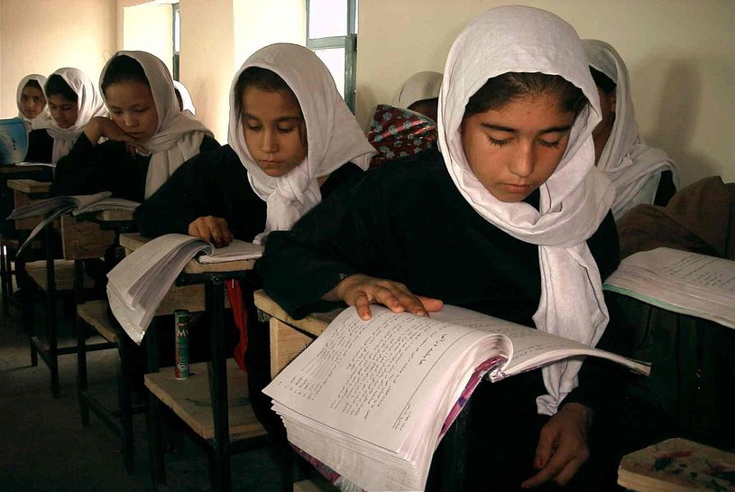 Afgańskie dziewczęta podczas lekcji /Unknown author /Wikimedia