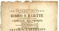 Afisz teatralny z epoki stanisławowskiej: Romeo et Julitte, Warszawa, 1778 /Encyklopedia Internautica