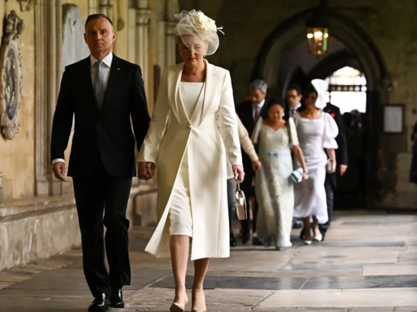 Agata Duda i Andrzej Duda na koronacji Karola III /Getty Images