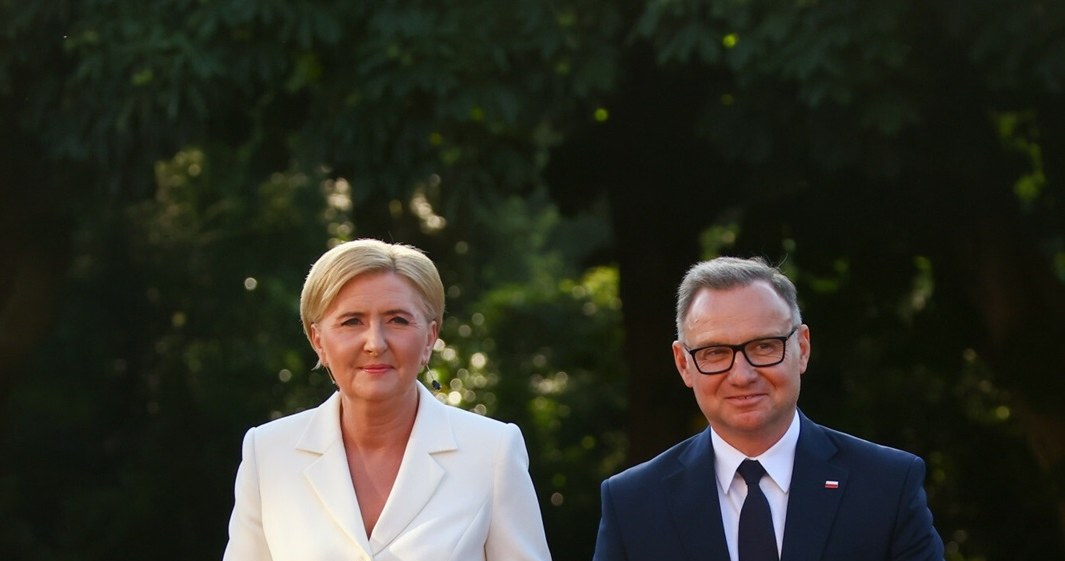 Agata Duda i Andrzej Duda w Hadze 24 czerwca 2025 /Beata Zawrzel/REPORTER /Reporter