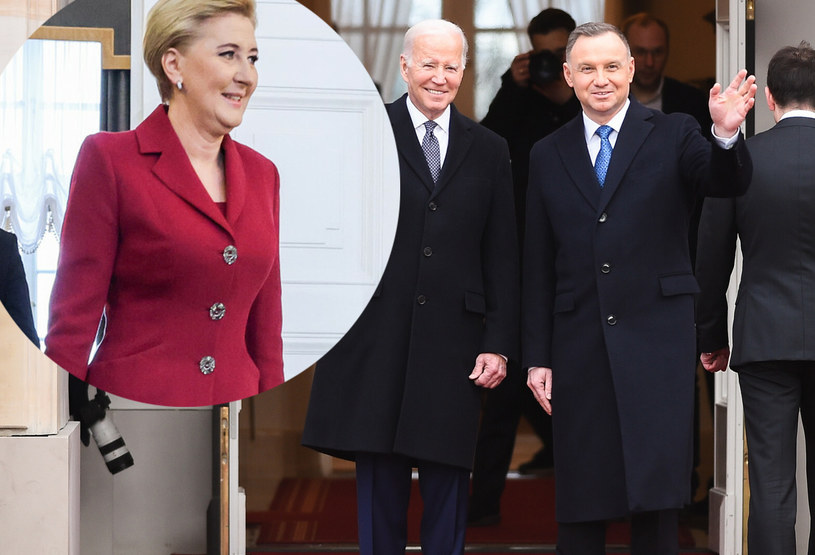 Agata Duda, Joe Biden i Andrzej Duda /East News