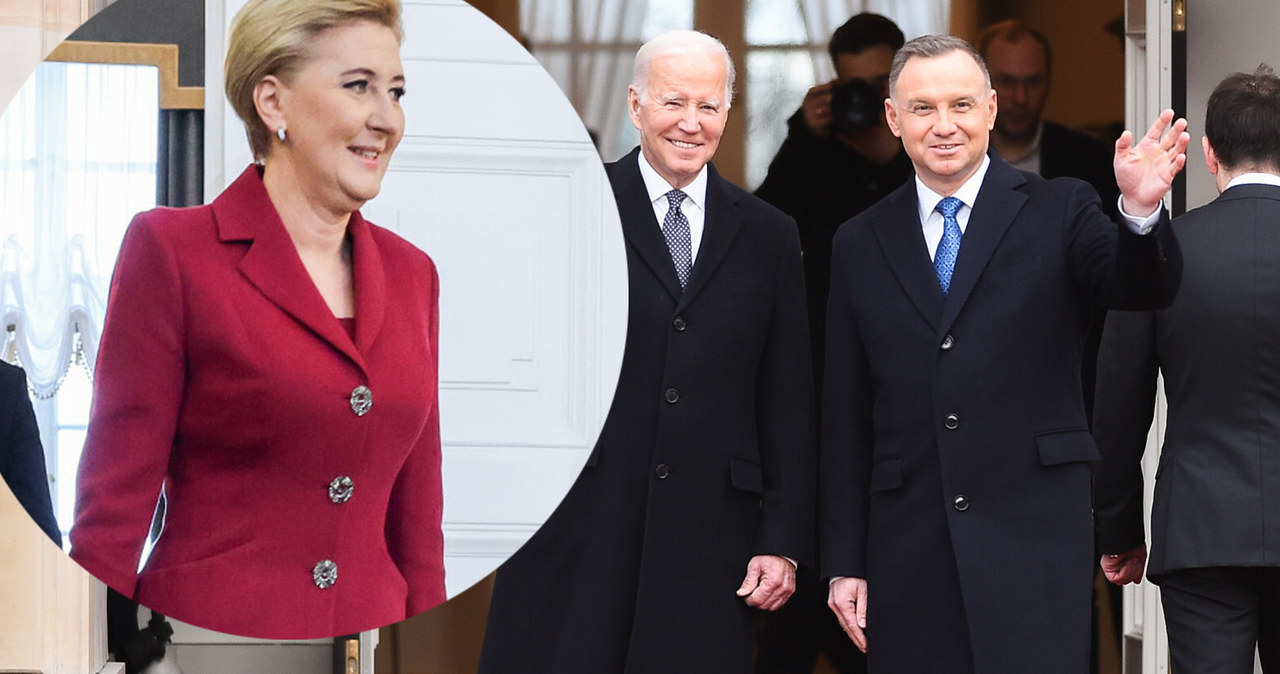 Agata Duda, Joe Biden i Andrzej Duda /East News