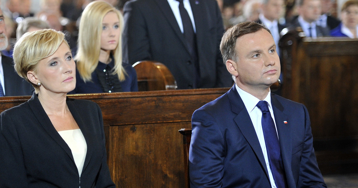 Agata i Andrzej Duda z córką Kingą /Niemiec /AKPA