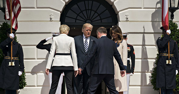 Agata Kornhauser-Duda, Andrzej Duda, Donald Trump. Stany Zjednoczone /Getty Images