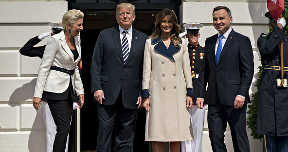 Agata Kornhauser-Duda, Donald Trump , Melania Trump, Andrzej Duda. Stany Zjednoczone /Getty Images