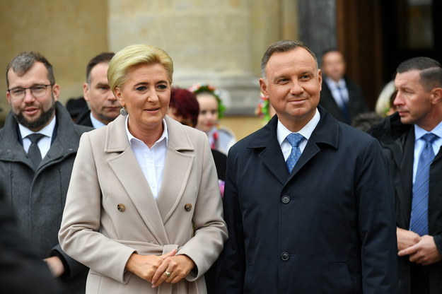 Agata Kornhauser-Duda i Andrzej Duda /Piotr Nowak /PAP