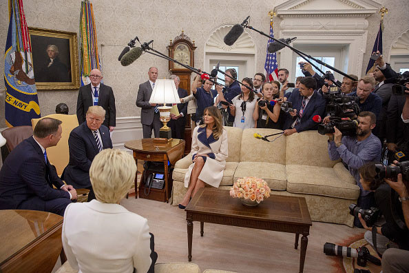 Agata Kornhauser-Duda. Stany Zjednoczone, Andrzej Duda, Donald Trump, Melania Trump. USA /Getty Images