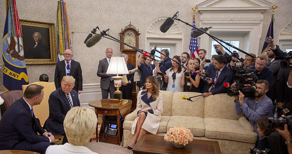 Agata Kornhauser-Duda. Stany Zjednoczone, Andrzej Duda, Donald Trump, Melania Trump. USA /Getty Images