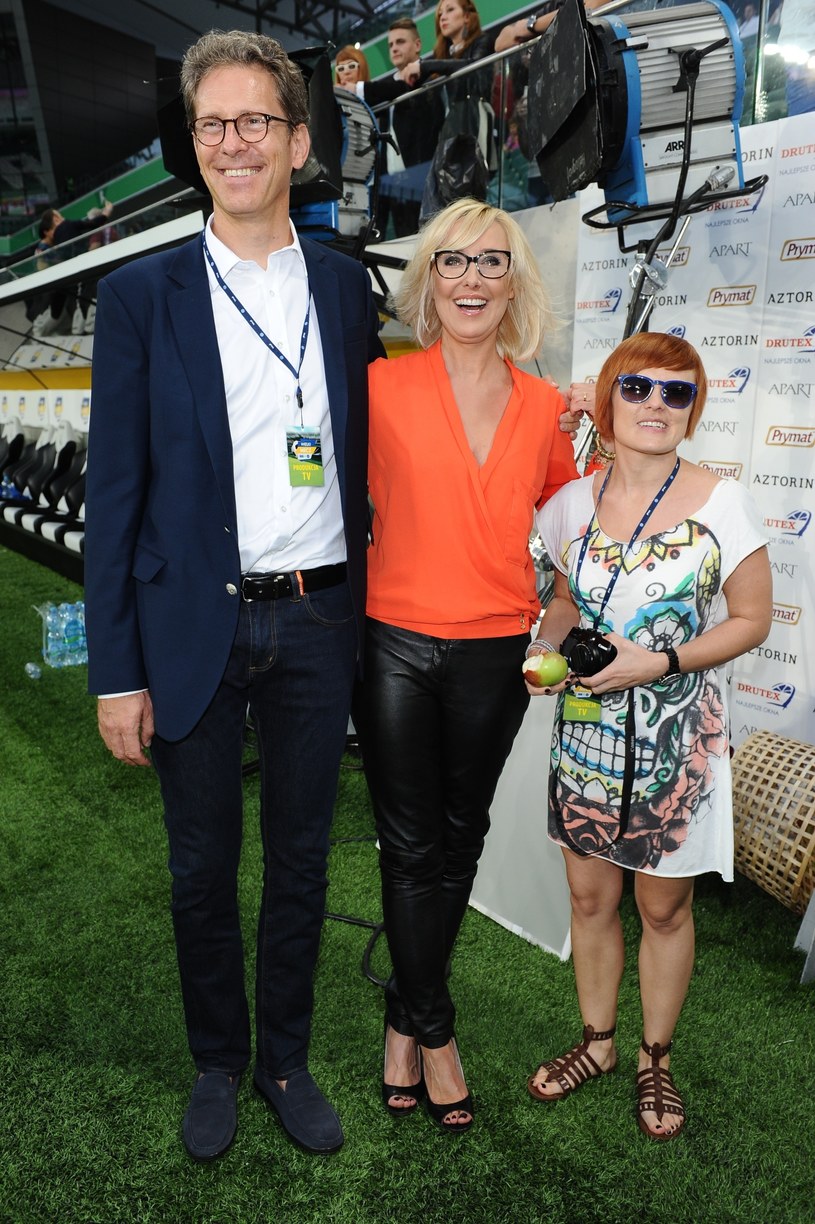 Agata Młynarska z mężem i córką Sylwią /MWMedia