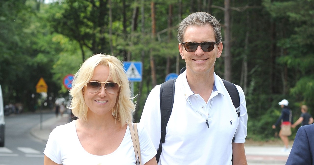 Agata Młynarska ze swoim nowym partnerem /Andras Szilagyi /MWMedia