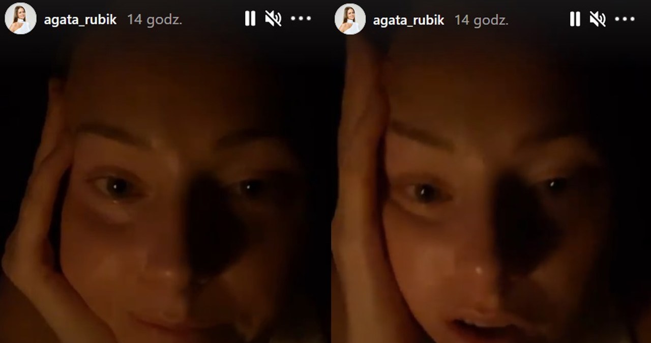 Agata Rubik nie kryła smutku /Screen z instastory https://www.instagram.com/agata_rubik /Instagram