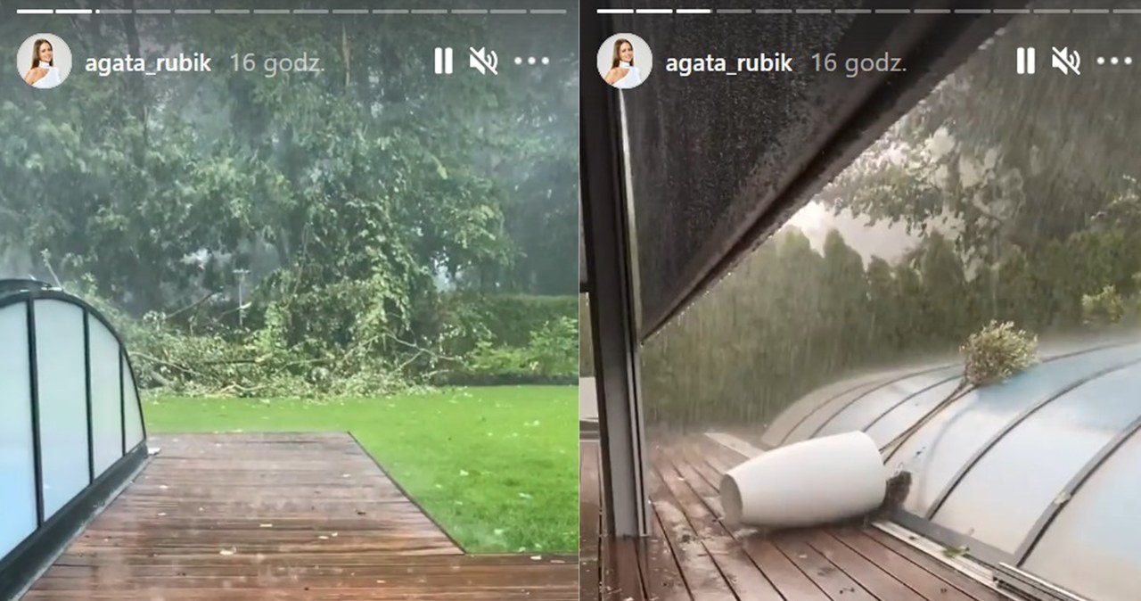 Agata Rubik pokazała na instastory zniszczenia na ich posesji /Screen z instastory https://www.instagram.com/agata_rubik /Instagram