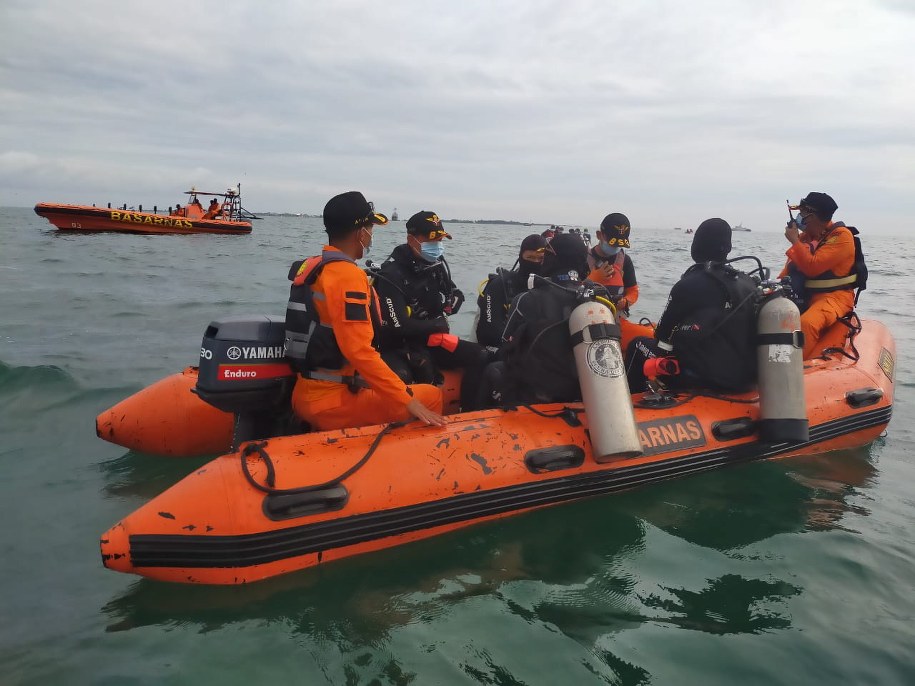 Agencja ratownictwa lotniczego pracująca w okolicach tragedii /BASARNAS HANDOUT /PAP/EPA