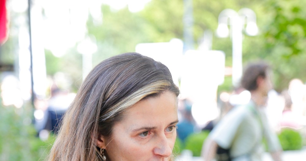 Agnieszka Grochowska podczas protestu 11 czerwca 2024 roku /Jarosław Wojtalewicz /AKPA