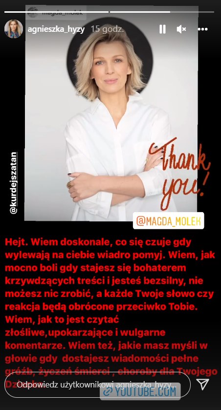 Agnieszka Hyży na Instagramie (instagram.com/agnieszka_hyzy) /Instagram