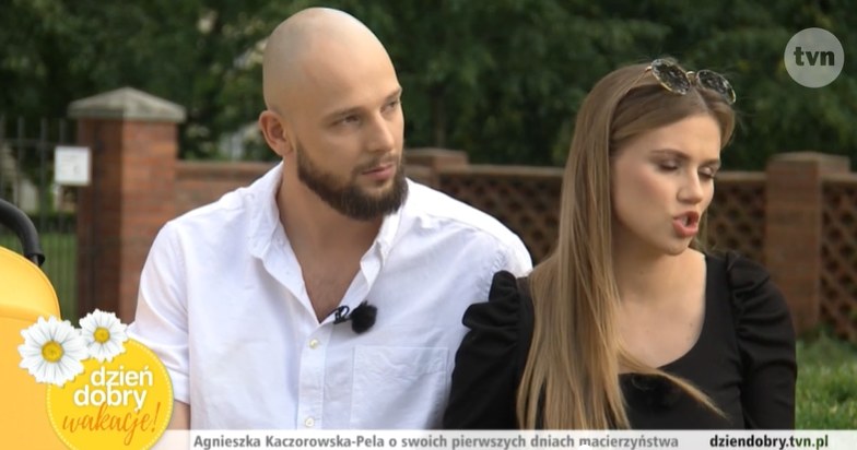 Agnieszka Kaczorowska-Pela i Maciej Pela w "Dzień Dobry TVN" /Dzień Dobry TVN /