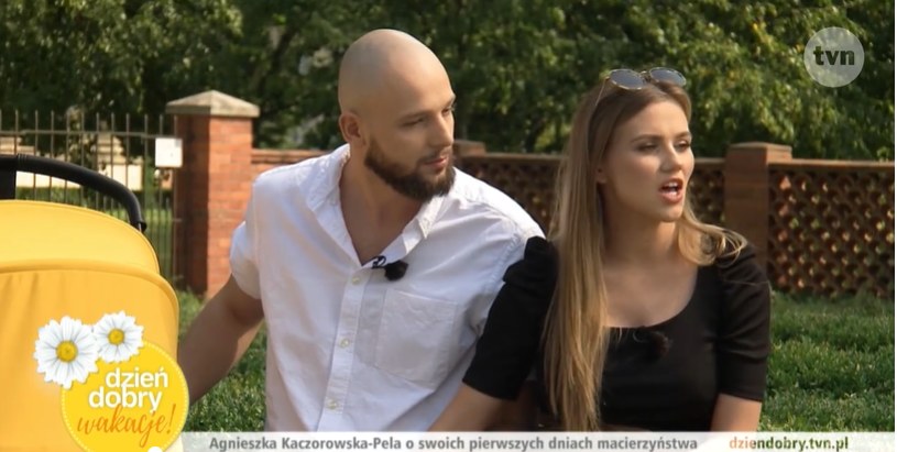 Agnieszka Kaczorowska-Pela i Maciej Pela w "Dzień Dobry TVN" /Dzień Dobry TVN