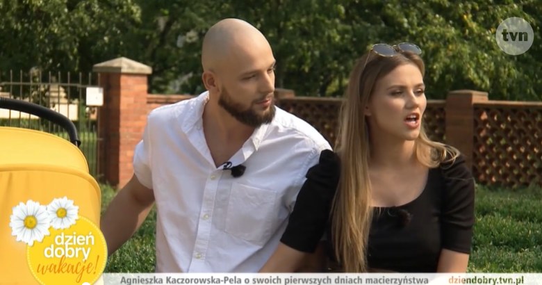 Agnieszka Kaczorowska-Pela i Maciej Pela w "Dzień Dobry TVN" /Dzień Dobry TVN