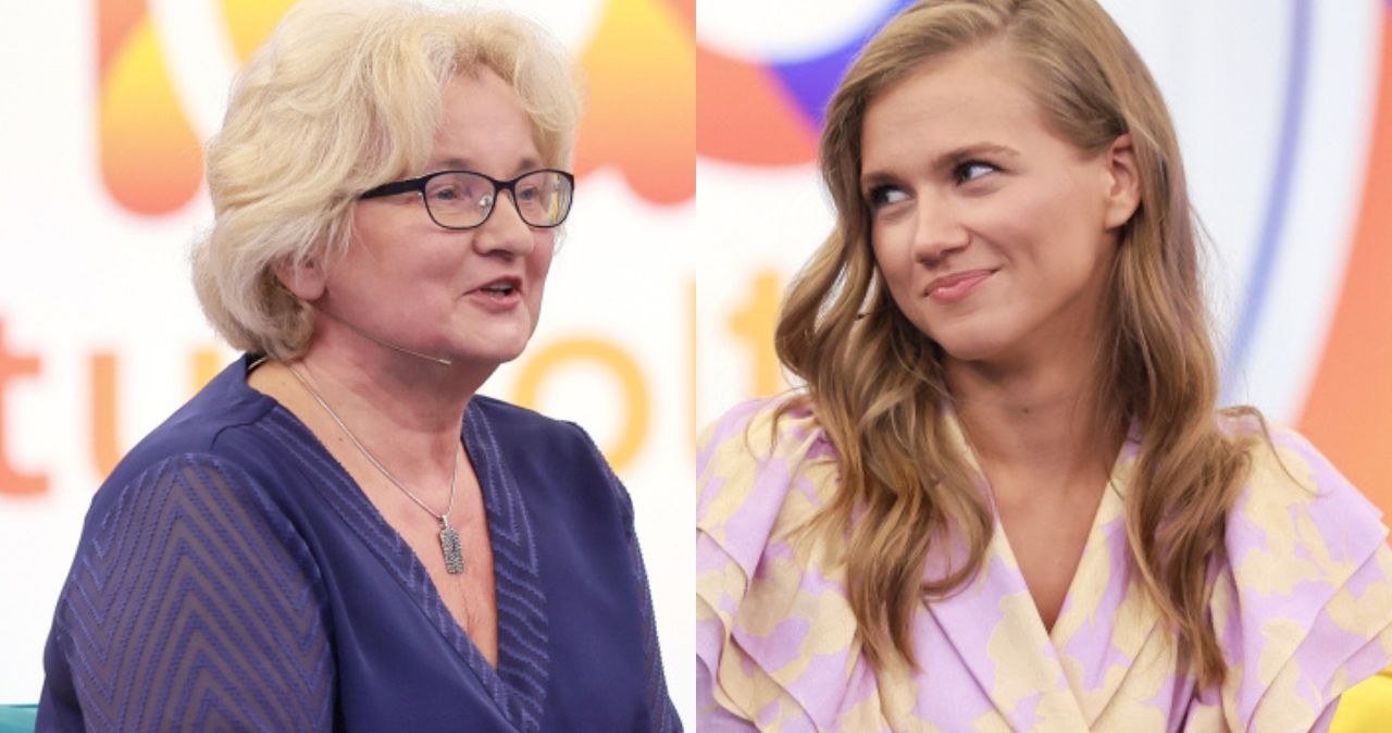 Agnieszka Kaczorowska z mamą Anną Garwolińską w "halo tu polsat" /Gałązka /AKPA