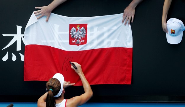 Agnieszka Radwańska bez straty seta w 1/8 finału Australian Open /DAVID CROSLING /PAP/EPA