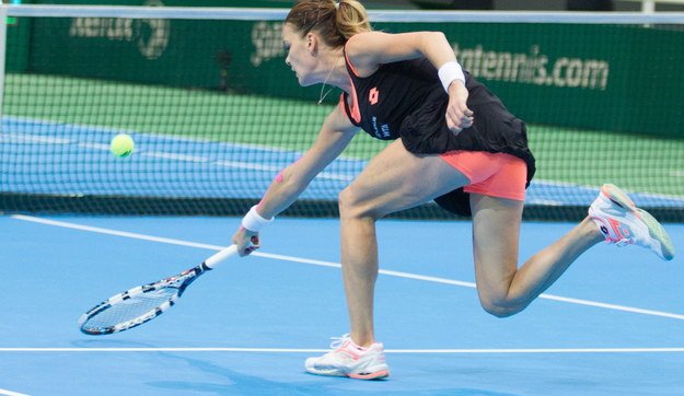 Agnieszka Radwańska dotarła do półfinału turnieju WTA w Katowicach /Andrzej Grygiel /PAP
