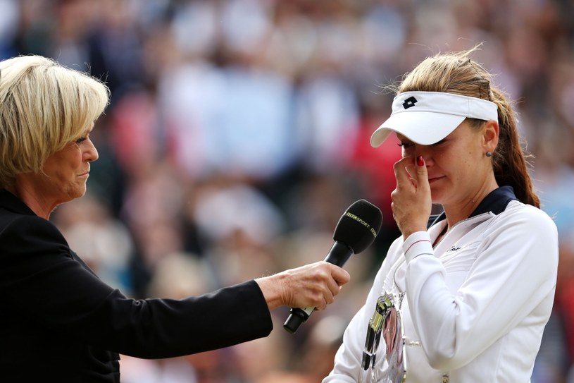 Agnieszka Radwańska po finale Wimbledonu 2012 /Julian Finney /Getty Images