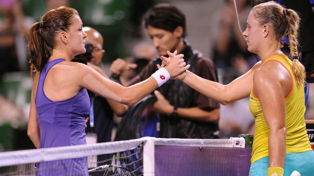 Radwańska pokonując Kerber, weszła do finału turnieju w Tokio. Agnieszka Radwańska rozgromiła Angelique Kerber / /AFP