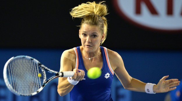Agnieszka Radwańska w meczu czwartej rundy Australian Open /JOE CASTRO /PAP/EPA